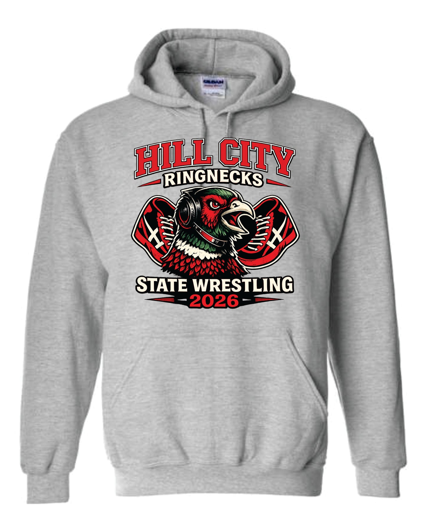 Gildan Hoodie - 2026 HCHS State Wrestling
