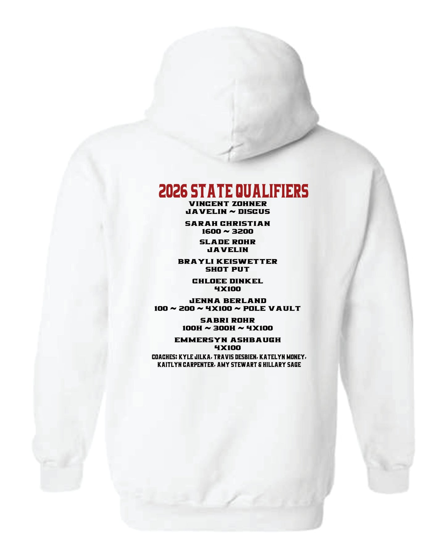 Gildan Hoodie - 2026 HCHS State Track