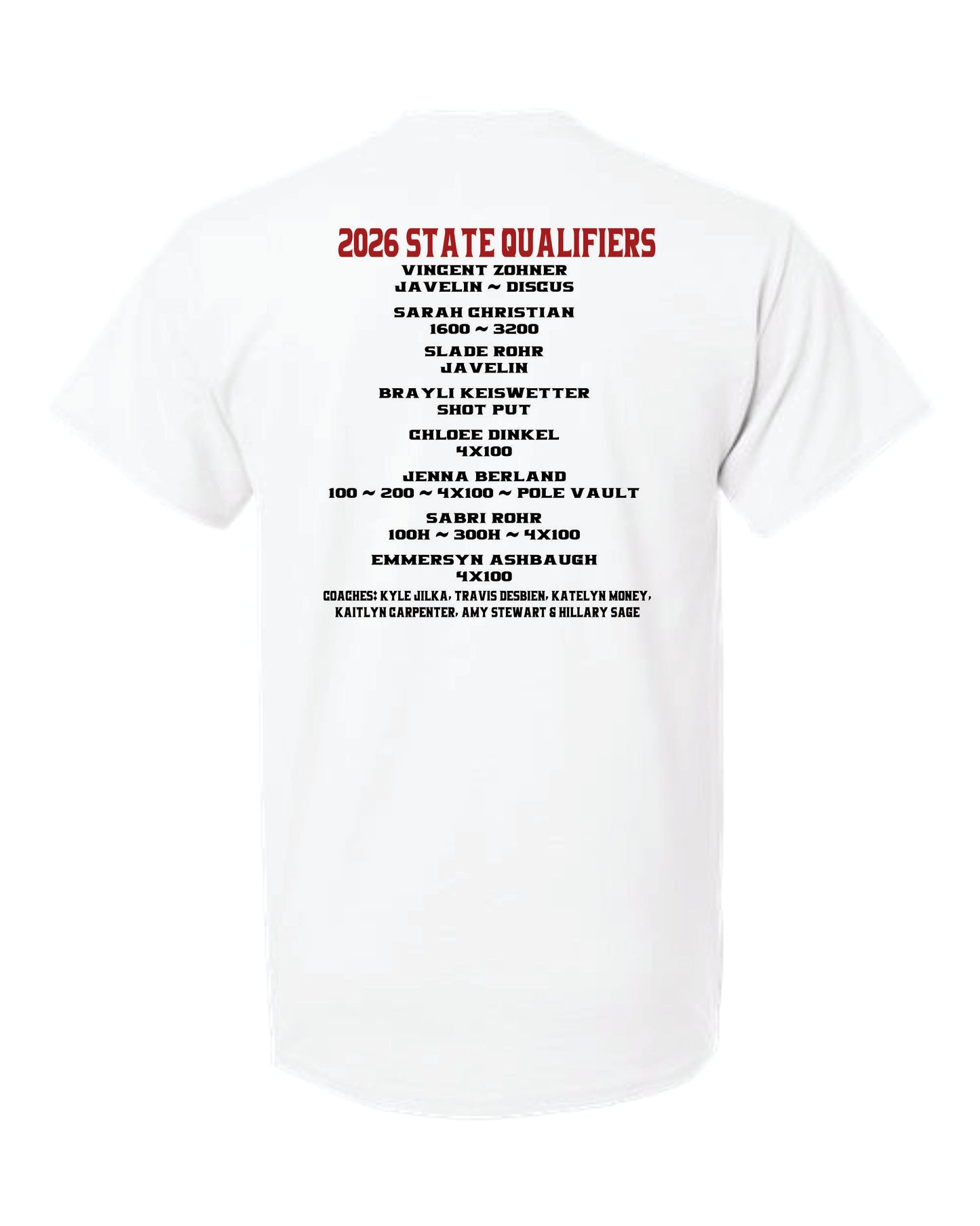Gildan Short Sleeve T-Shirt - 2026 HCHS State Track