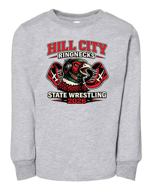 Bella Toddler Long Sleeve T-Shirt - 2026 HCHS State Wrestling