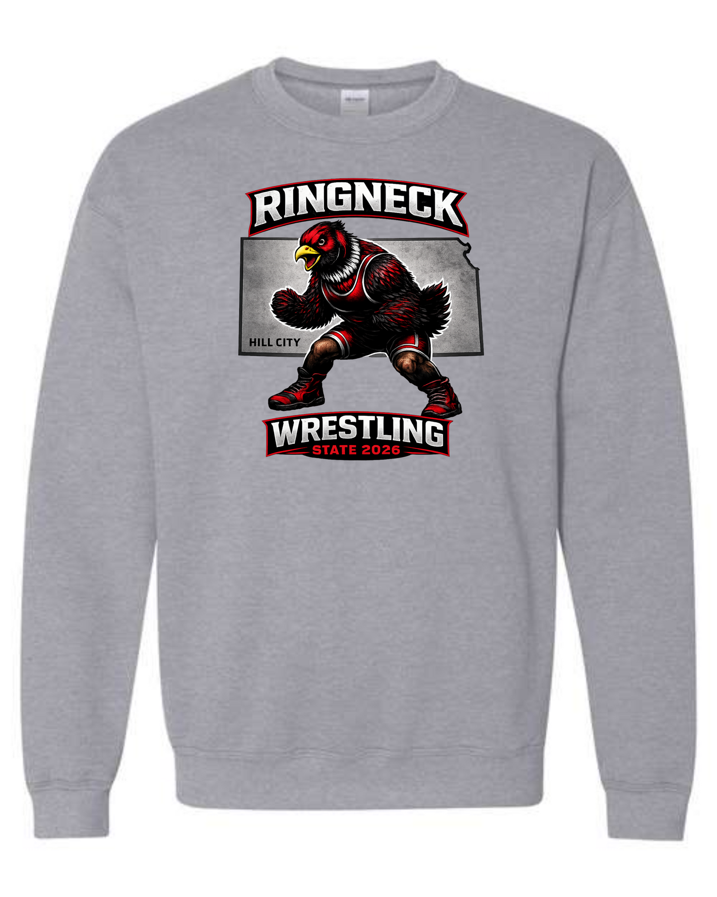 Gildan Crewneck Sweatshirt - 2026 HC Wrestling Club State