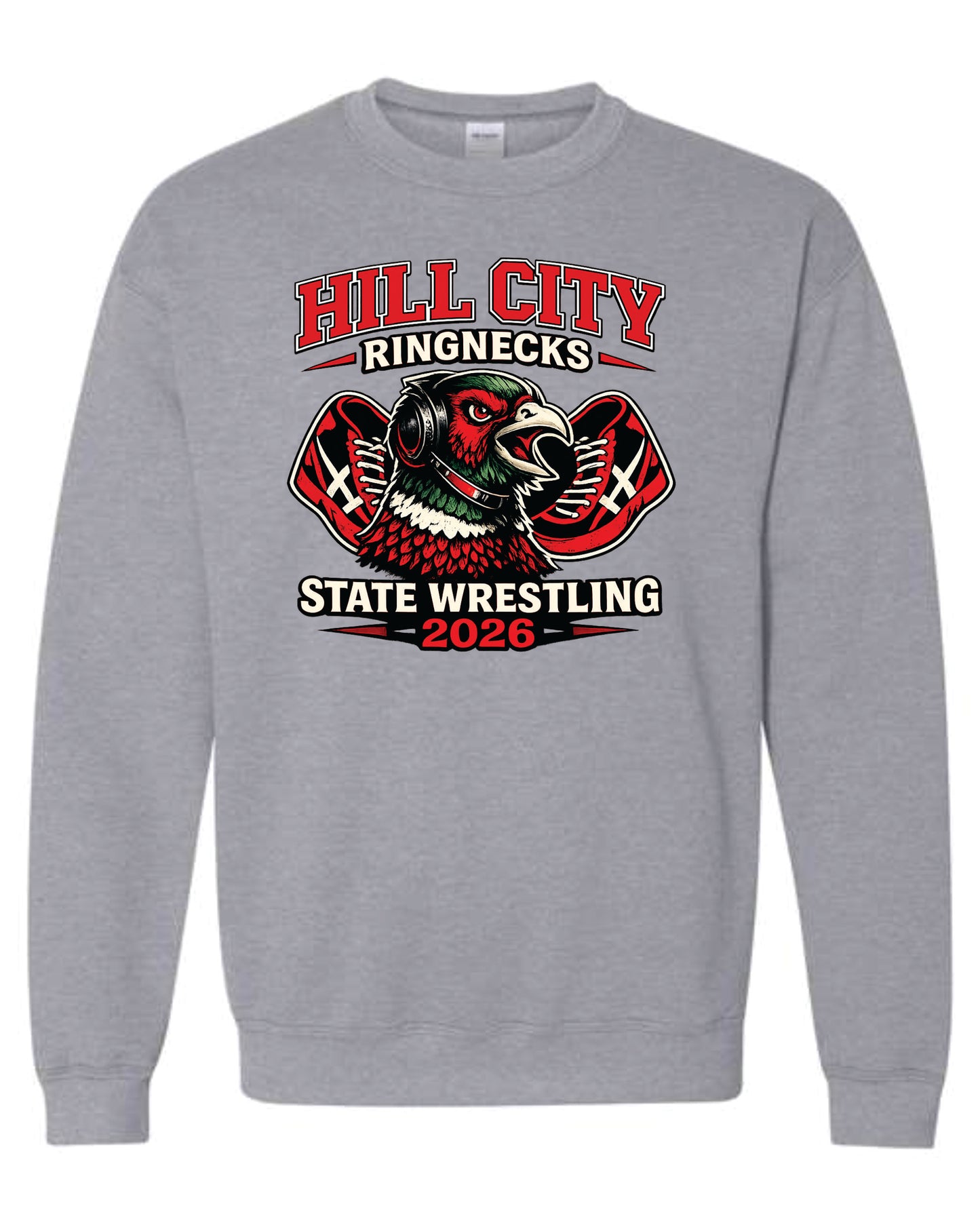 Gildan Crewneck Sweatshirt - 2026 HCHS State Wrestling