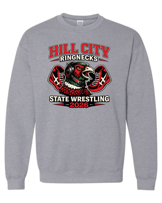 Gildan Crewneck Sweatshirt - 2026 HCHS State Wrestling