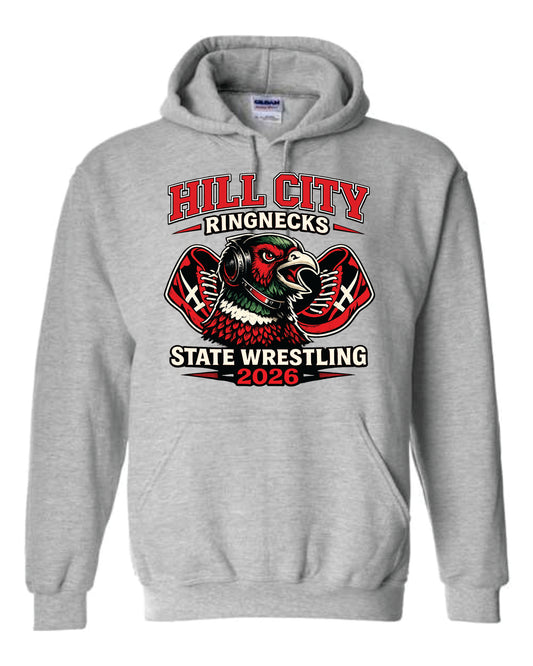 Gildan Hoodie - 2026 HCHS State Wrestling