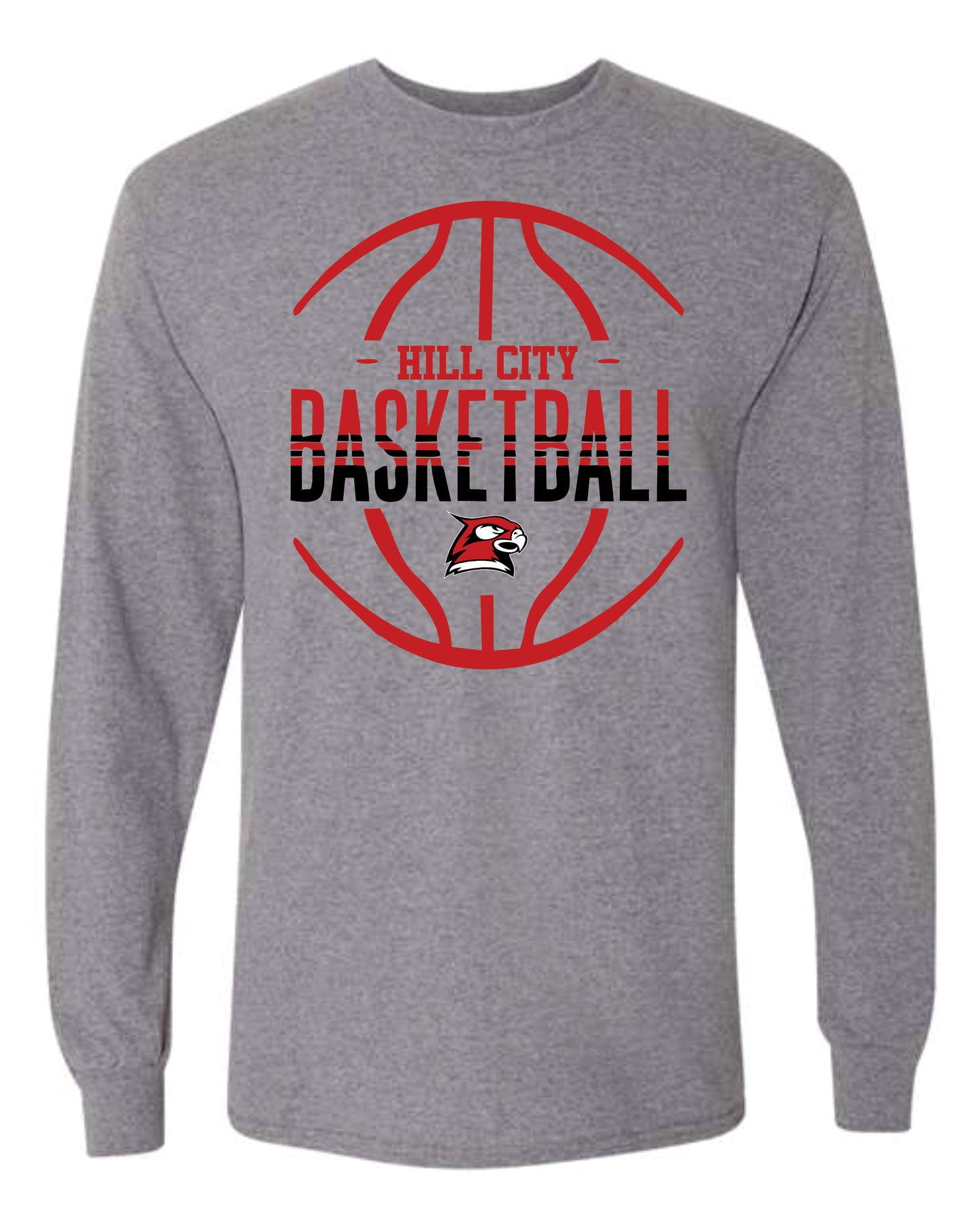 Gildan Long Sleeve T-Shirt - 2025 HCHS Men's Ringneck Basketball
