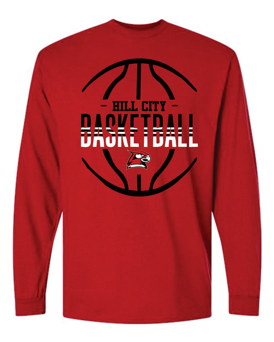 Gildan Long Sleeve T-Shirt - 2025 HCHS Men's Ringneck Basketball