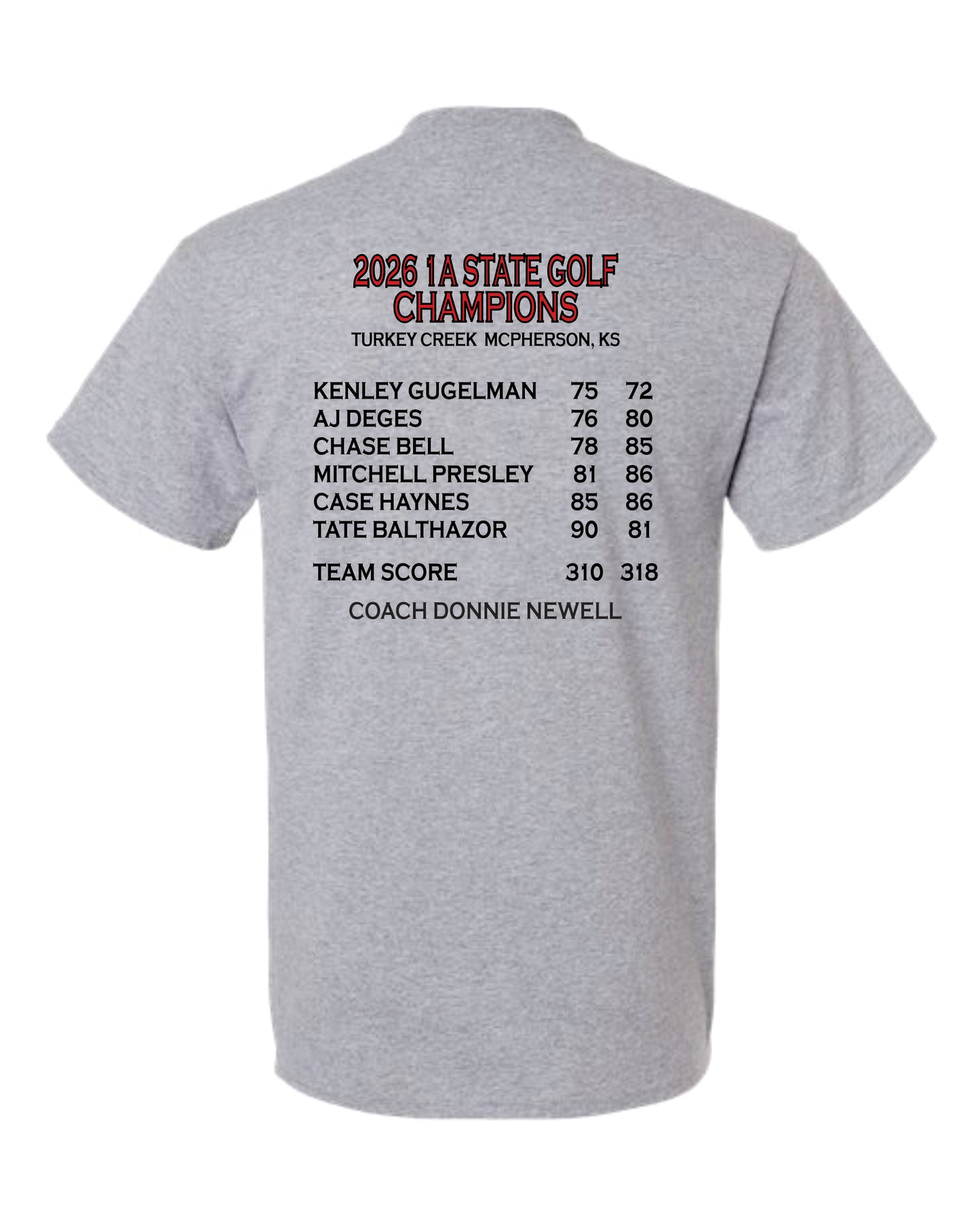 Gildan Short Sleeve T-Shirt - 2026 HCHS State Golf Champions