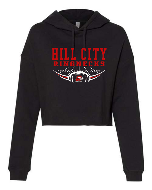 2026 HCHCS Football- Independent Co Ladies Crop Hoodie
