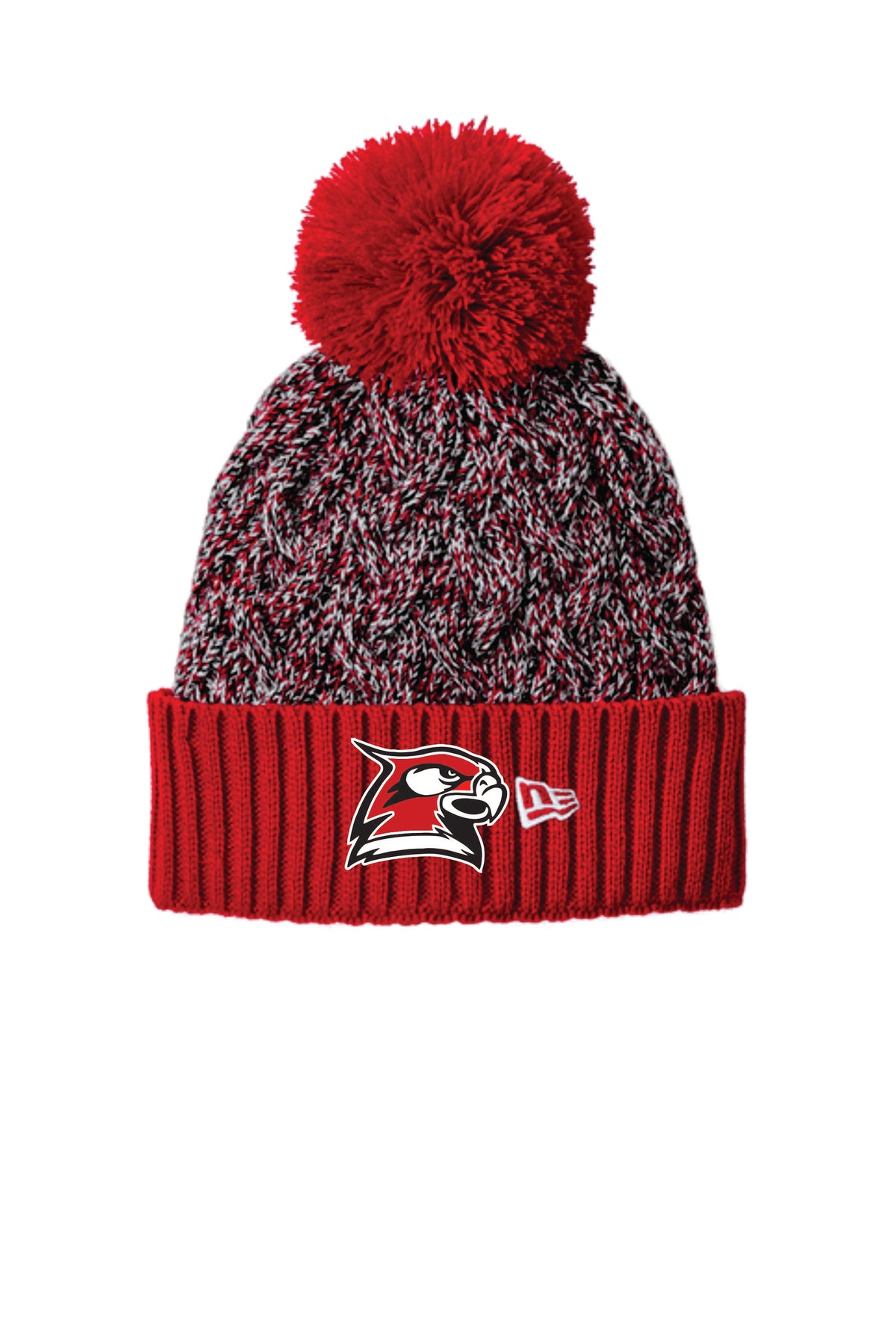 2026 HCHS Football- New Era Marled Knit Pom Beanie