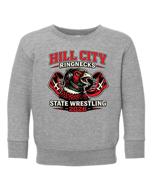 Rabbit Skin's Toddler Crewneck Sweatshirt - 2026 HCHS State Wrestling