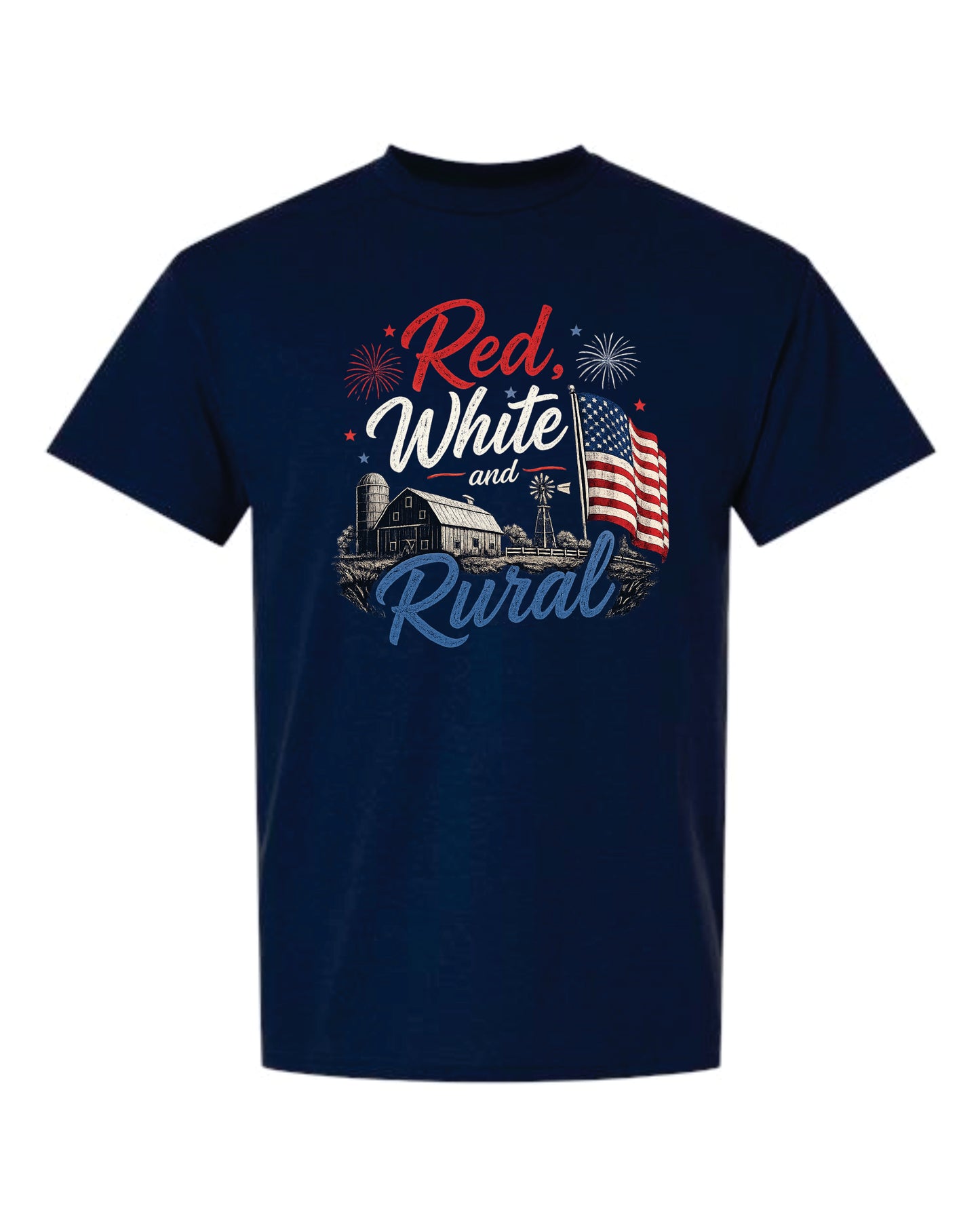 Gildan T-Shirt Red White and Rural